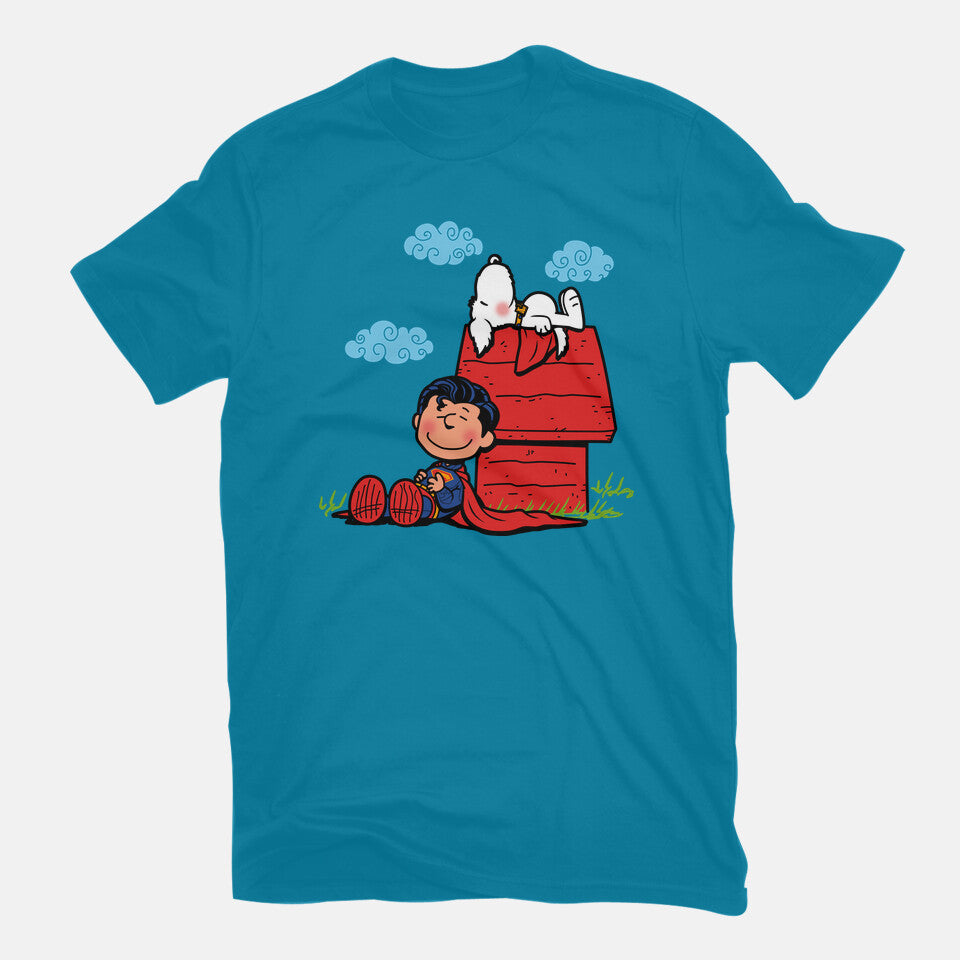 Super Nuts Graphic T-Shirt in turquoise, flat-lay product view