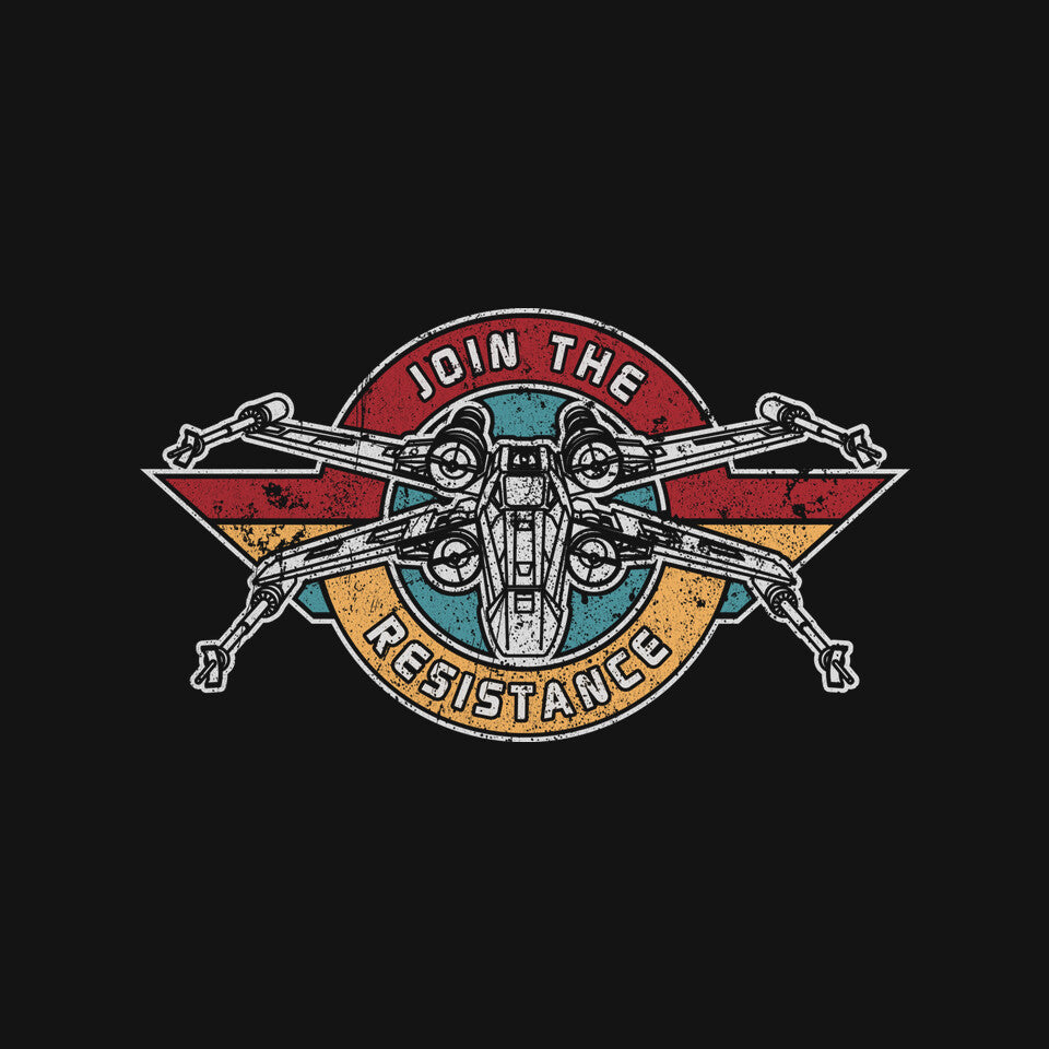 Join The Resistance – Sci-Fi Graphic T-Shirt design artwork for black graphic T-shirt