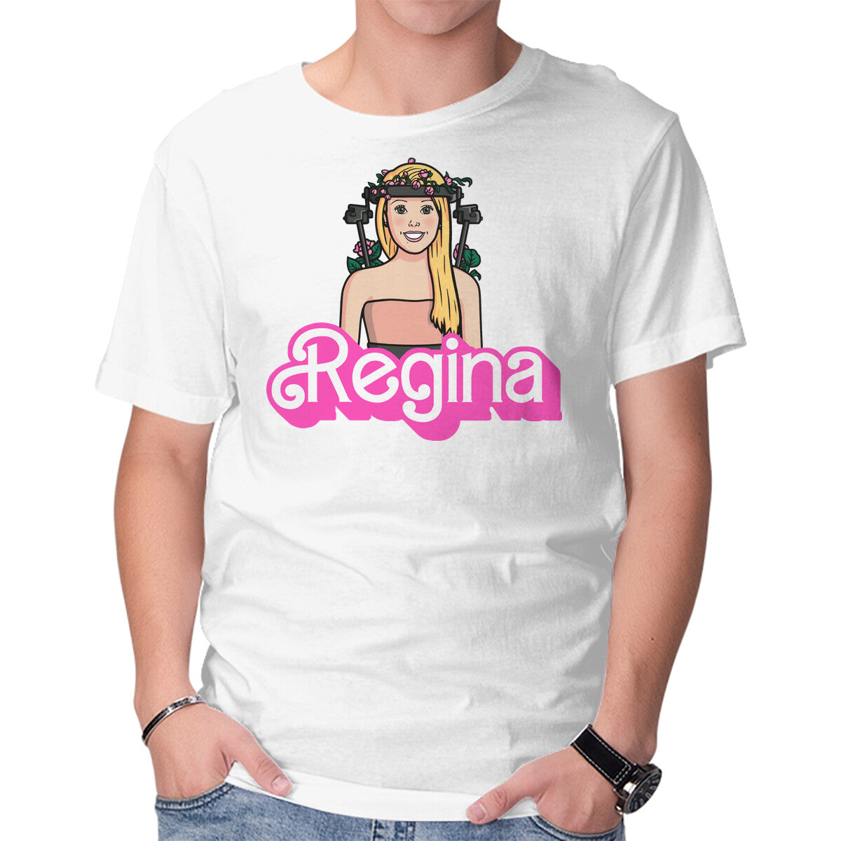 Mean Doll – Movie Graphic T-Shirt in white, product display