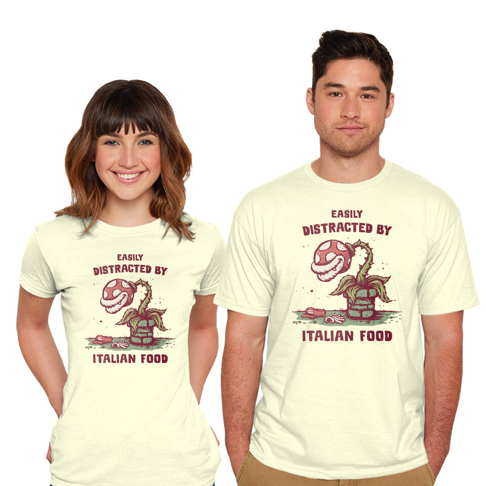 Easily Distracted By Italian Food – Gaming Graphic T-Shirt