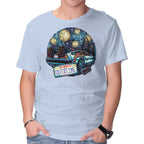 Always Outatime – Sci-Fi Graphic T-Shirt in blue, product display