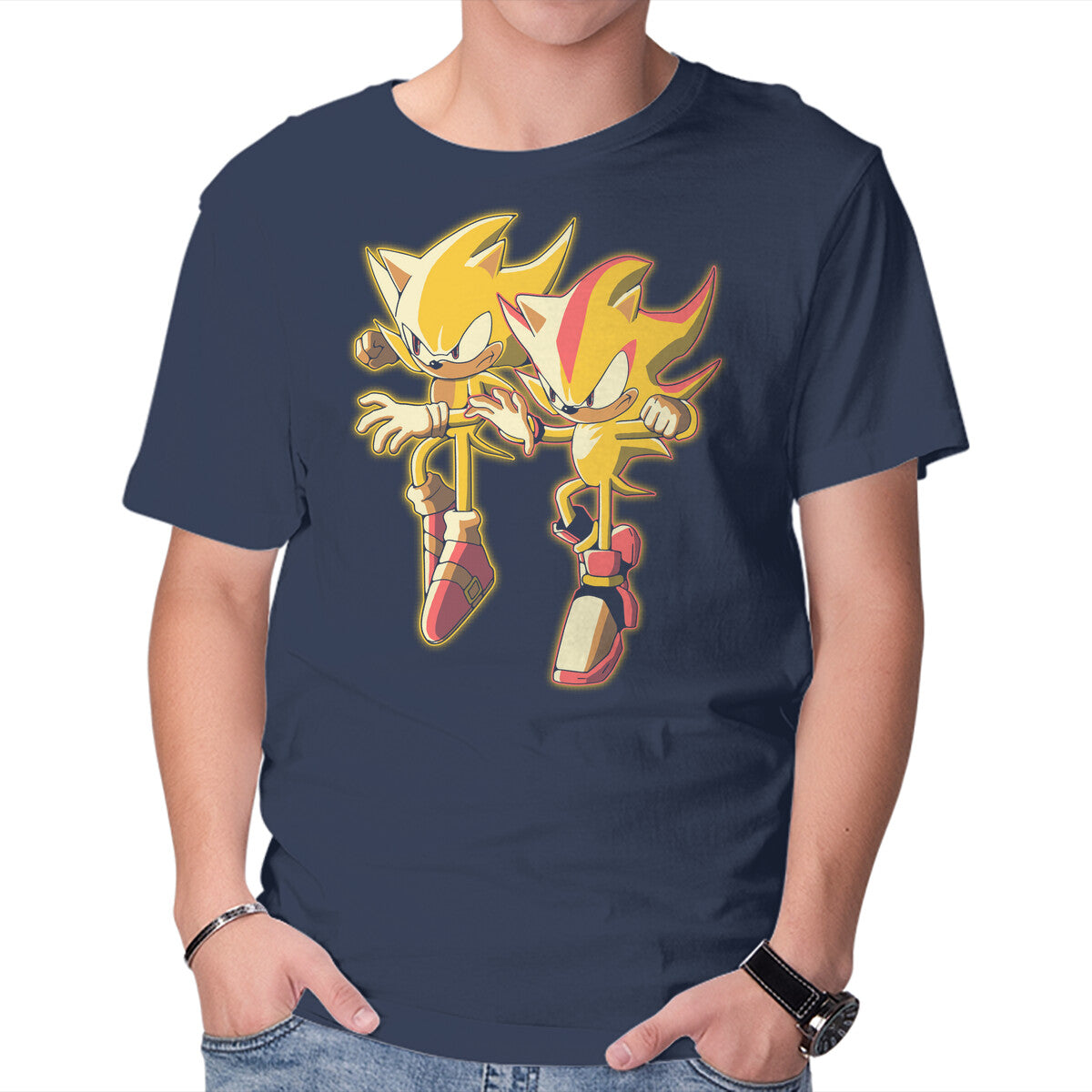 Peak Fiction – Gaming Graphic T-Shirt in navy, product display