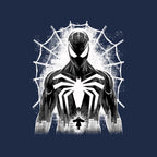 Spider Noir Graphic T-Shirt design artwork for navy graphic T-shirt