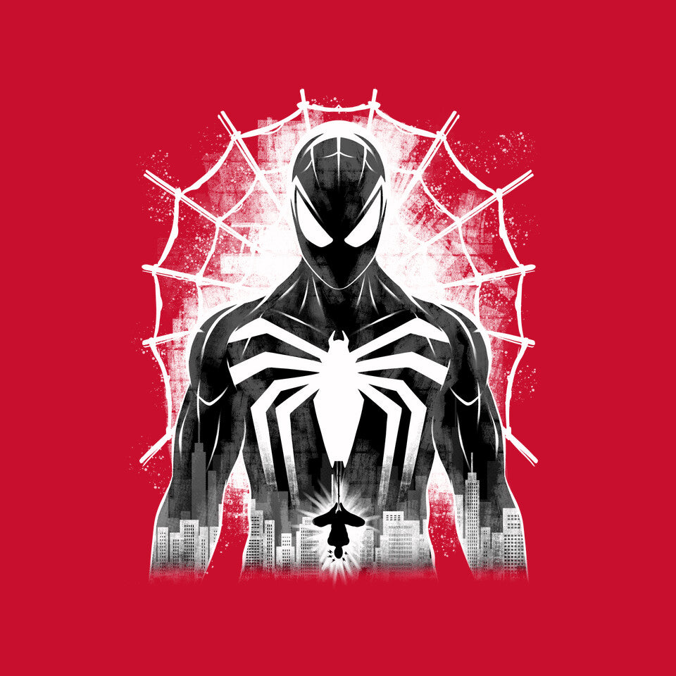 Spider Noir Graphic T-Shirt design artwork for red graphic T-shirt