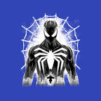 Spider Noir Graphic T-Shirt design artwork for royal blue graphic T-shirt