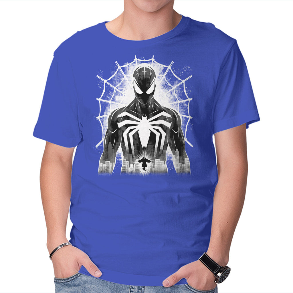 Spider Noir Graphic T-Shirt in royal blue, product display