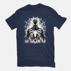 Spider Noir Graphic T-Shirt in navy, flat-lay product view