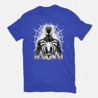 Spider Noir Graphic T-Shirt in royal blue, flat-lay product view