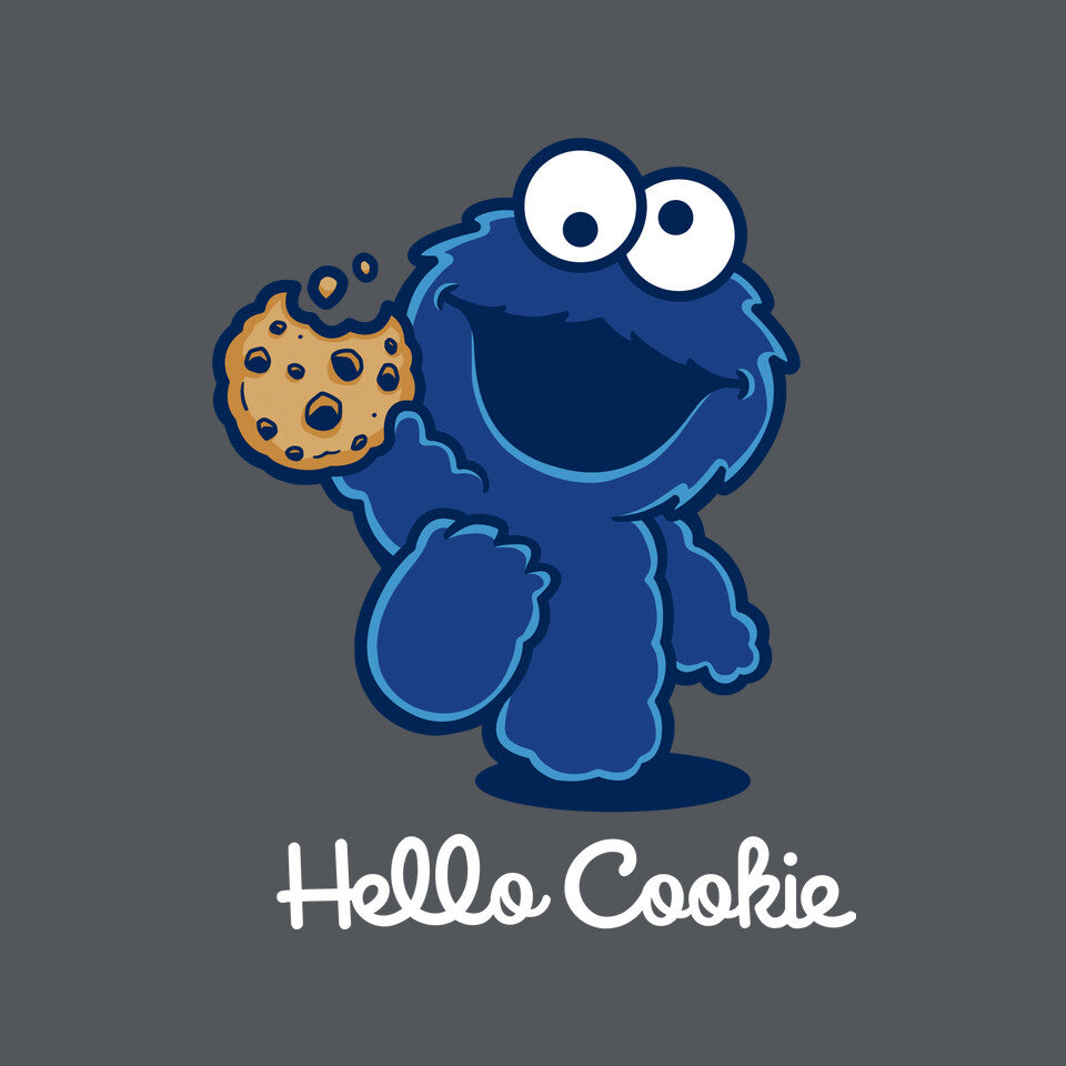 Hello Cookie – Funny Graphic T-Shirt design artwork for charcoal graphic T-shirt