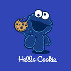 Hello Cookie – Funny Graphic T-Shirt design artwork for royal blue graphic T-shirt