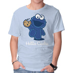 Hello Cookie – Funny Graphic T-Shirt in blue, product display