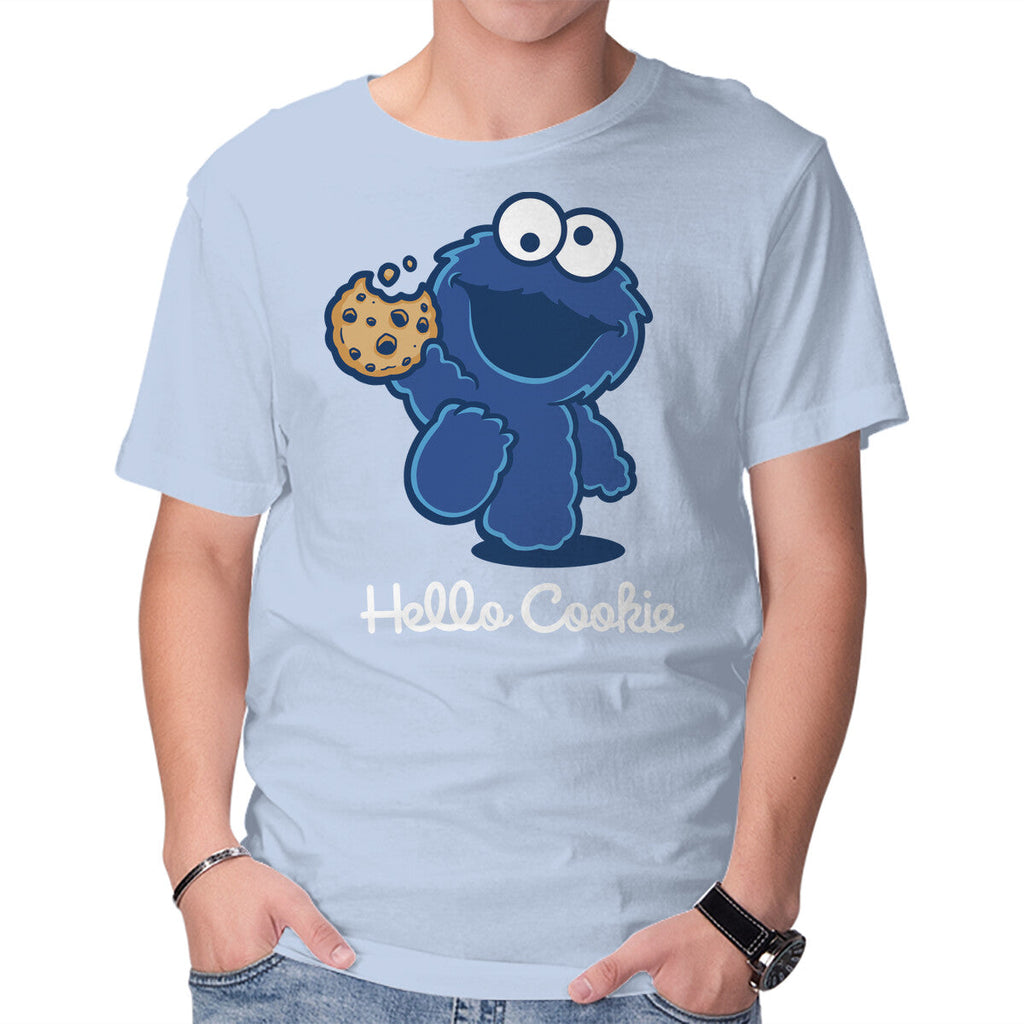 Hello Cookie – Funny Graphic T-Shirt in blue, product display