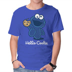 Hello Cookie – Funny Graphic T-Shirt in royal blue, product display