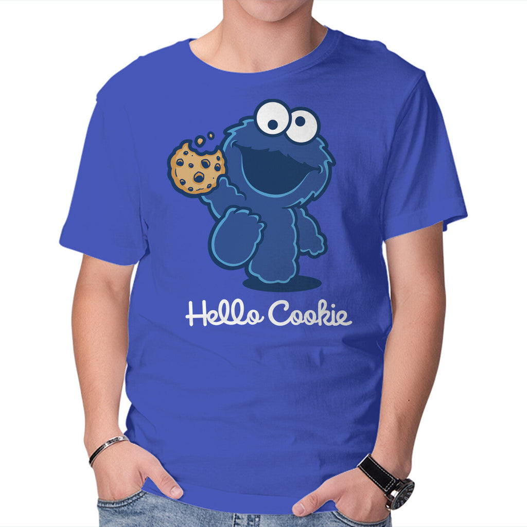 Hello Cookie – Funny Graphic T-Shirt in royal blue, product display