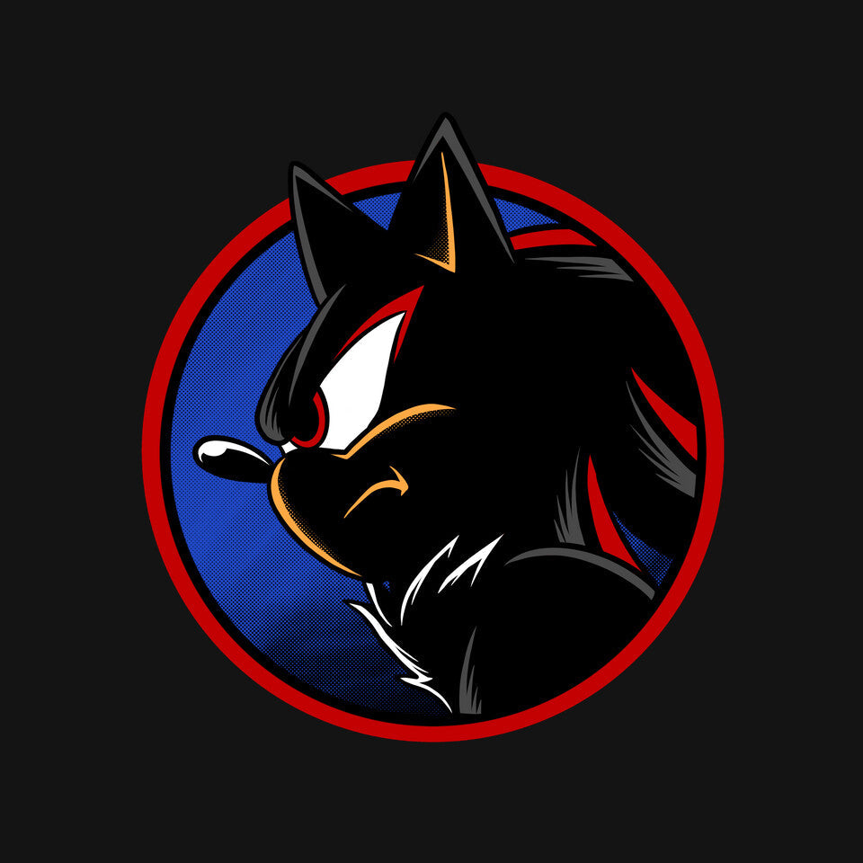 Dark Hedgehog – Gaming Graphic T-Shirt design artwork for black graphic T-shirt
