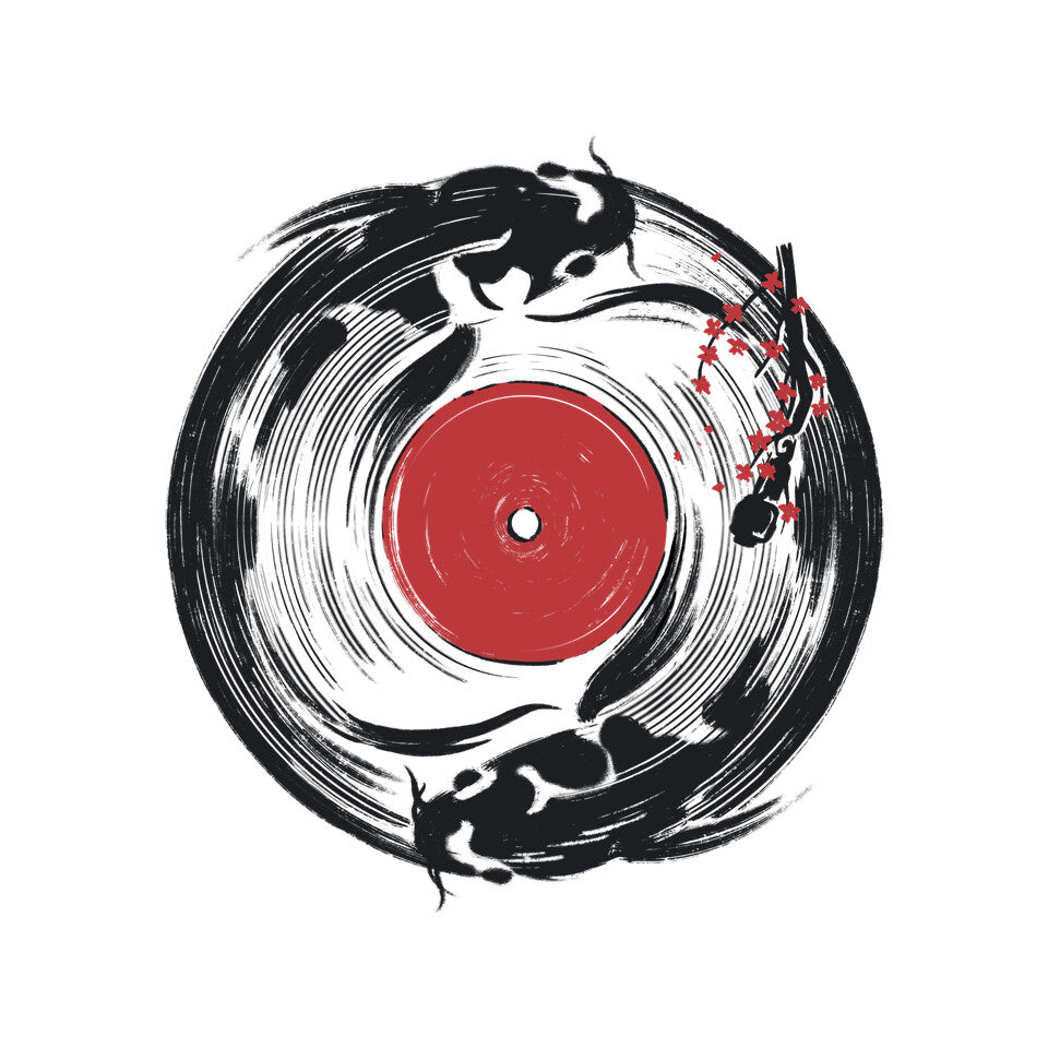 Diskoi – Music Graphic T-Shirt design artwork for white graphic T-shirt