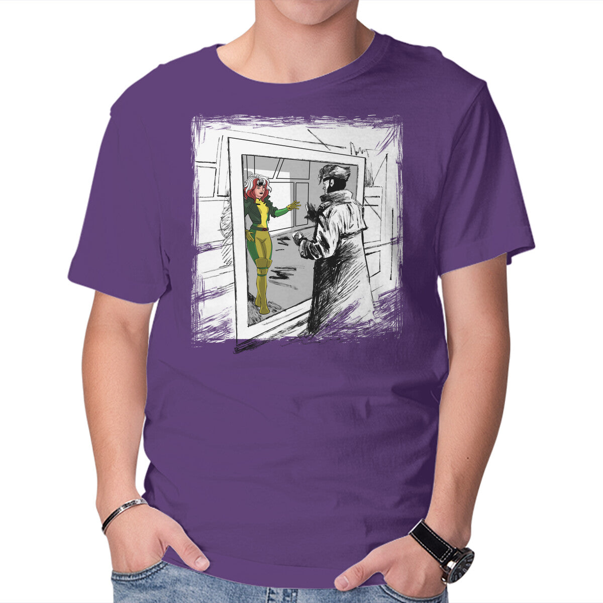 Take On Me Mon Cheri – Sci-Fi Graphic T-Shirt in purple, product display