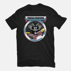Trash Fighters – Music Graphic T-Shirt in black, flat-lay product view