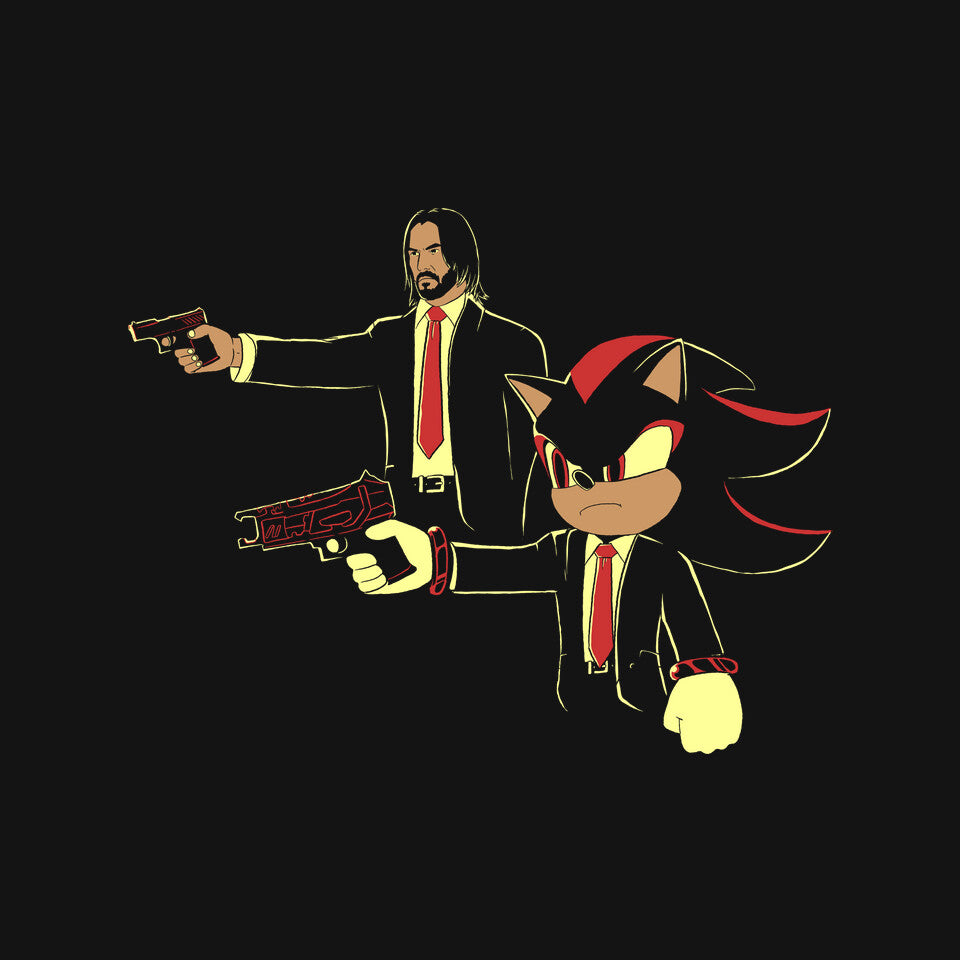 Shadowick Fiction – Gaming Graphic T-Shirt design artwork for black graphic T-shirt