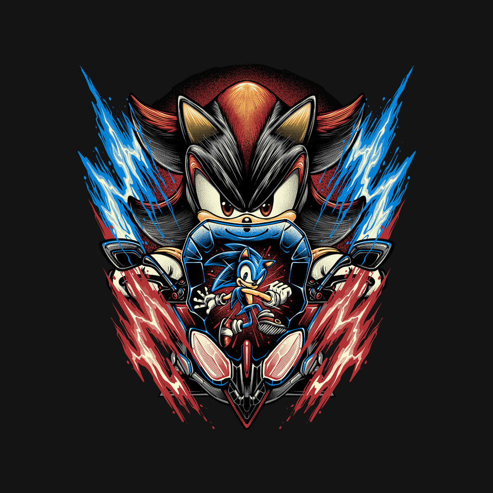 Shadow Of Speed – Gaming Graphic T-Shirt design artwork for black graphic T-shirt