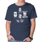 Knights Rhapsody – Music Graphic T-Shirt in navy, product display