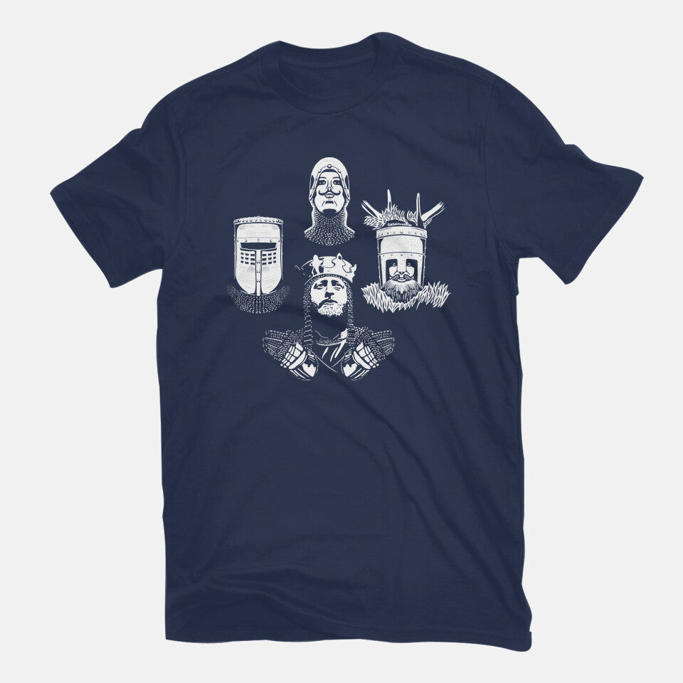 Knights Rhapsody – Music Graphic T-Shirt in navy, flat-lay product view