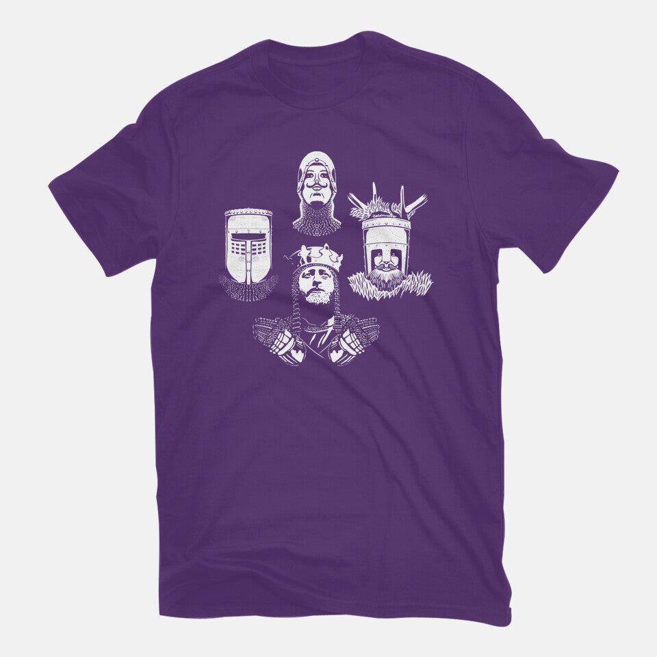 Knights Rhapsody – Music Graphic T-Shirt in purple, flat-lay product view