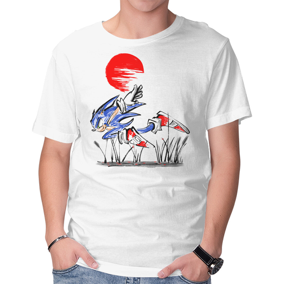 Ink Fast – Gaming Graphic T-Shirt in white, product display