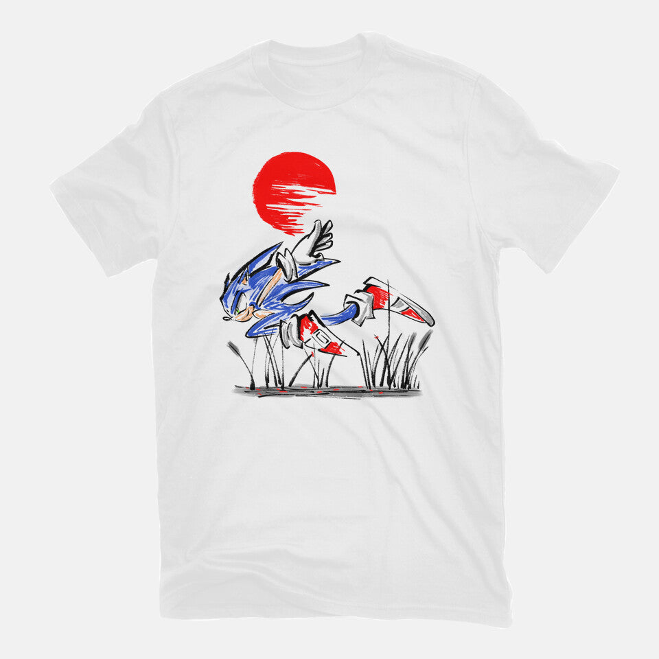 Ink Fast – Gaming Graphic T-Shirt in white, flat-lay product view