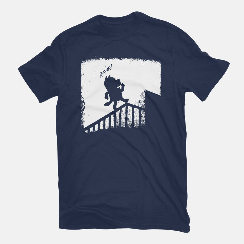Nosferablu – Dog Graphic T-Shirt in navy, flat-lay product view