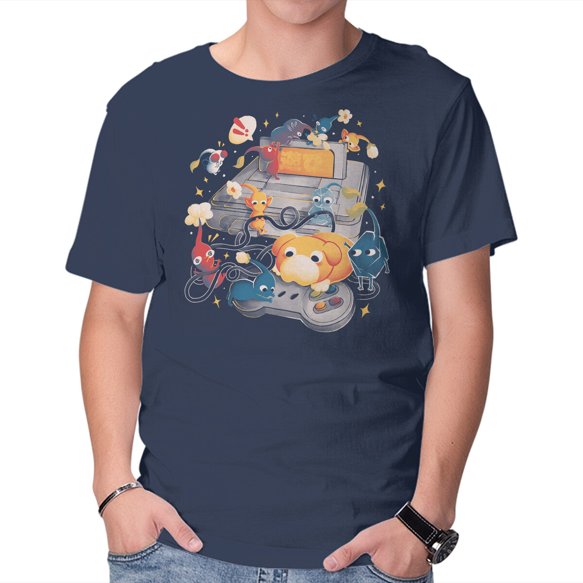 Tiny Gamers – Gaming Graphic T-Shirt in navy, product display