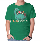 Bookasaurus – Dinosaur Graphic T-Shirt in green, product display