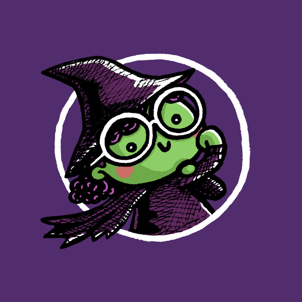Witch Of The West – Fantasy Graphic T-Shirt design artwork for purple graphic T-shirt
