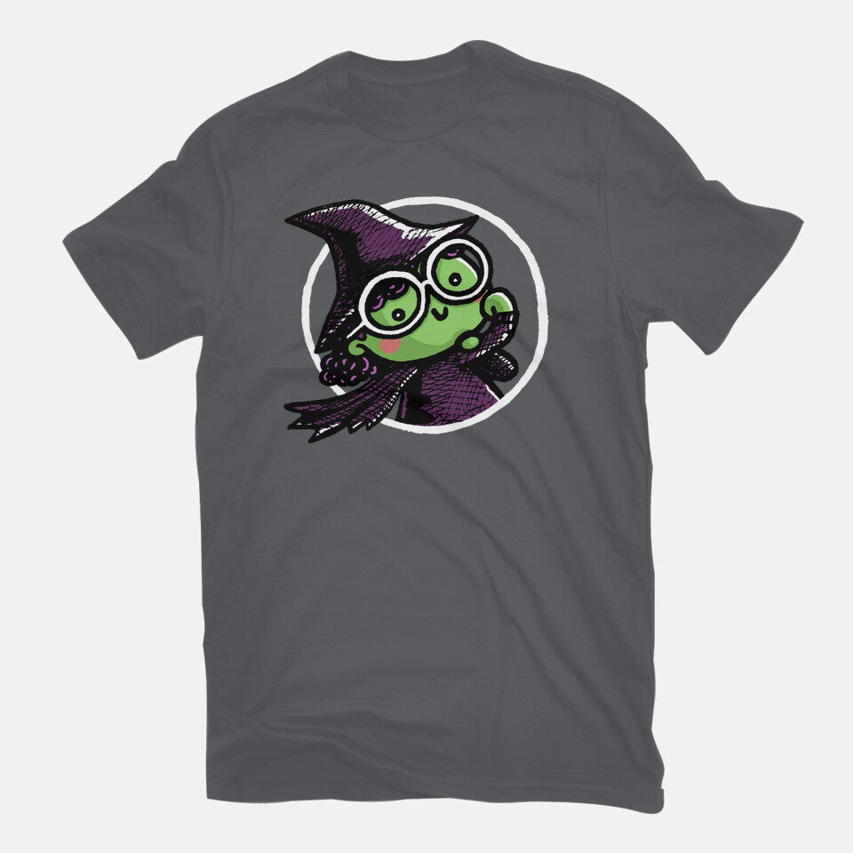 Witch Of The West – Fantasy Graphic T-Shirt in charcoal, flat-lay product view