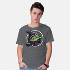 Model wearing charcoal Witch Of The West – Fantasy Graphic T-Shirt