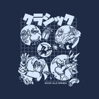 Good Old Games 02 – Gaming Graphic T-Shirt design artwork for navy graphic T-shirt