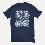 Good Old Games 02 – Gaming Graphic T-Shirt in navy, flat-lay product view