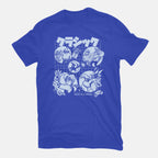 Good Old Games 02 – Gaming Graphic T-Shirt in royal blue, flat-lay product view