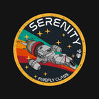Serenity Firefly Class – Sci-Fi Graphic T-Shirt design artwork for black graphic T-shirt
