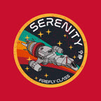 Serenity Firefly Class – Sci-Fi Graphic T-Shirt design artwork for red graphic T-shirt
