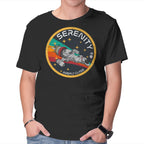 Serenity Firefly Class – Sci-Fi Graphic T-Shirt in black, product display