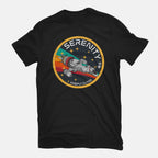 Serenity Firefly Class – Sci-Fi Graphic T-Shirt in black, flat-lay product view