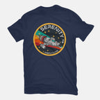 Serenity Firefly Class – Sci-Fi Graphic T-Shirt in navy, flat-lay product view