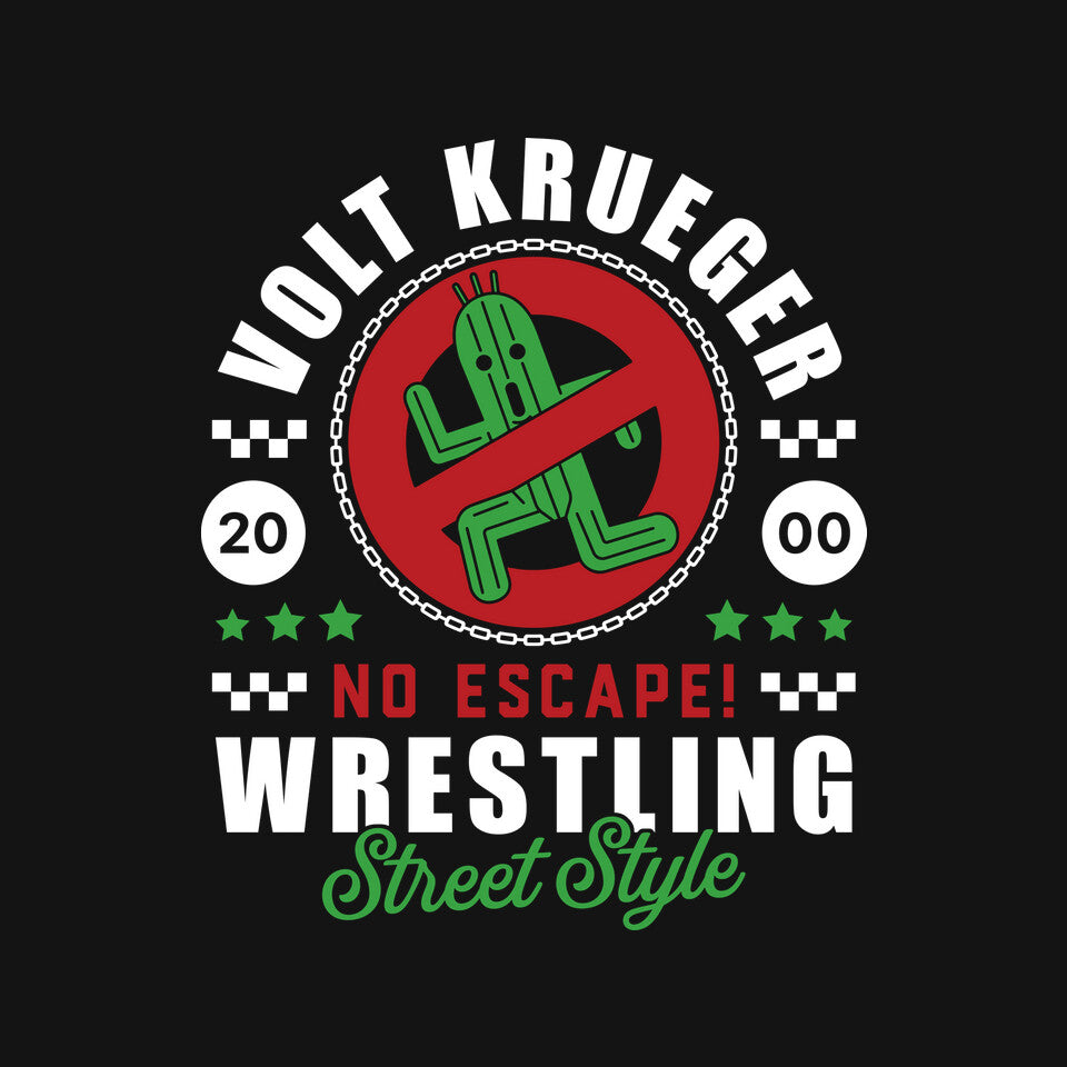 Volt Cactuar Emblem – Gaming Graphic T-Shirt design artwork for black graphic T-shirt