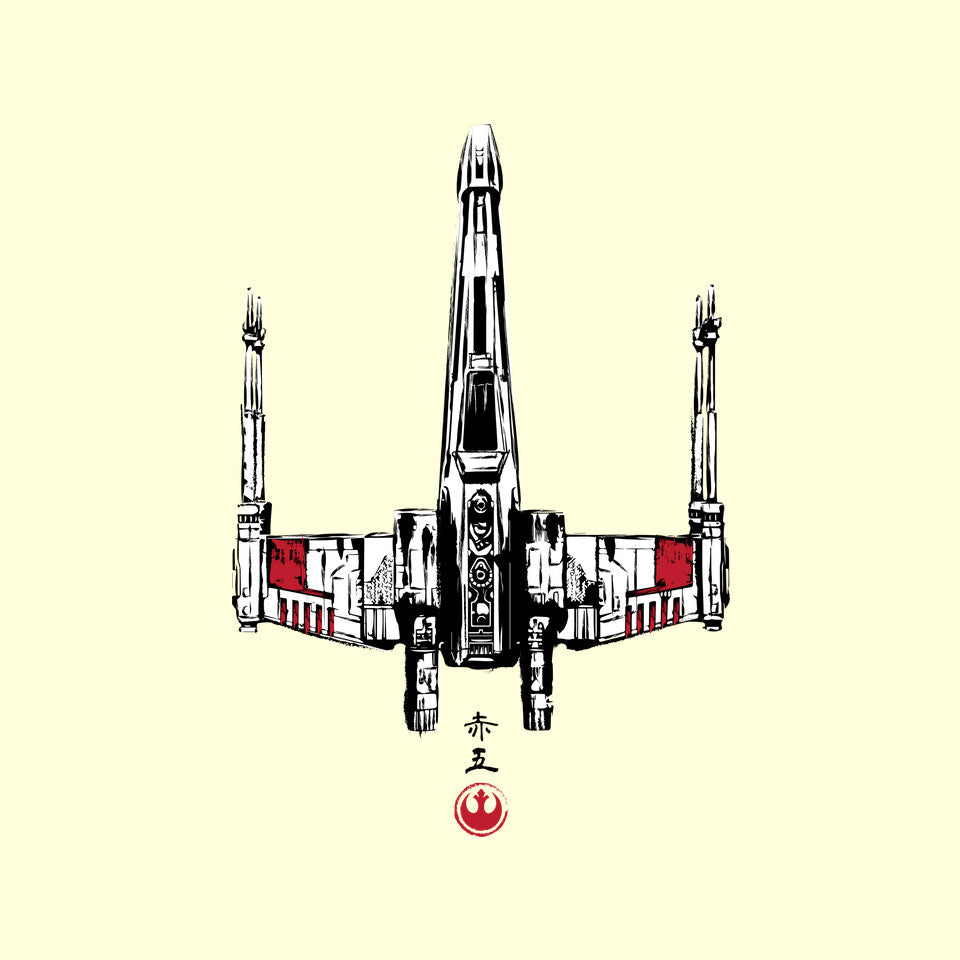 Red Five Sumi-e – Sci-Fi Graphic T-Shirt