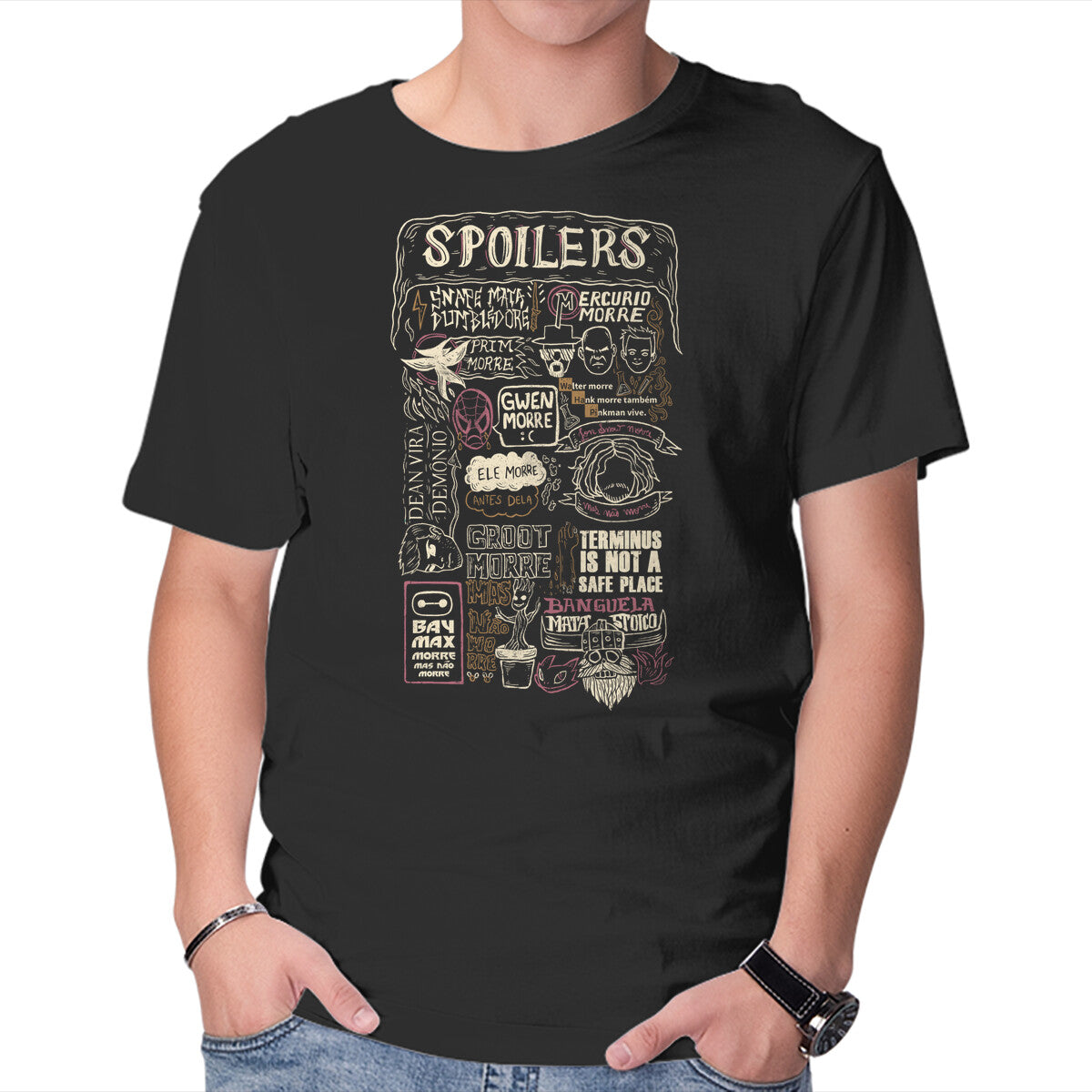 Spoilers Graphic T-Shirt in black, product display