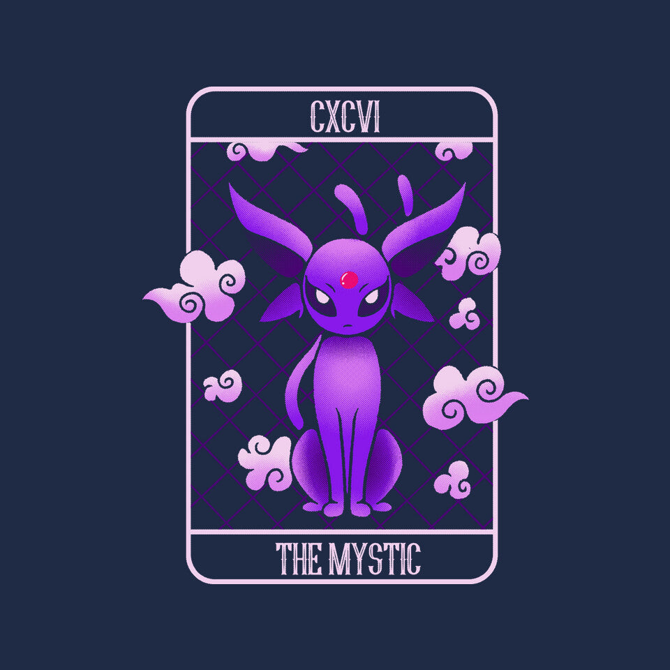The Mystic – Anime Graphic T-Shirt design artwork for navy graphic T-shirt