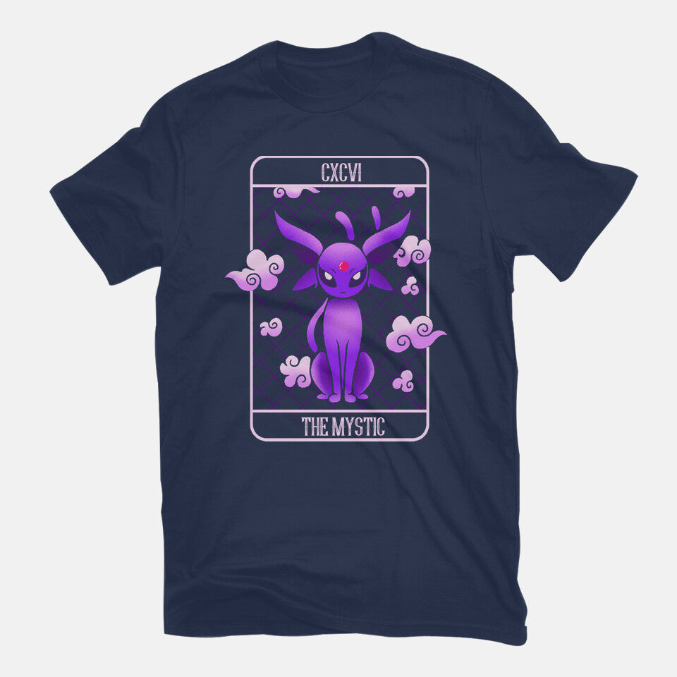 The Mystic – Anime Graphic T-Shirt in navy, flat-lay product view