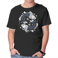 Two Carps – Animal Graphic T-Shirt in black, product display