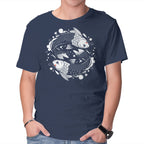 Two Carps – Animal Graphic T-Shirt in navy, product display